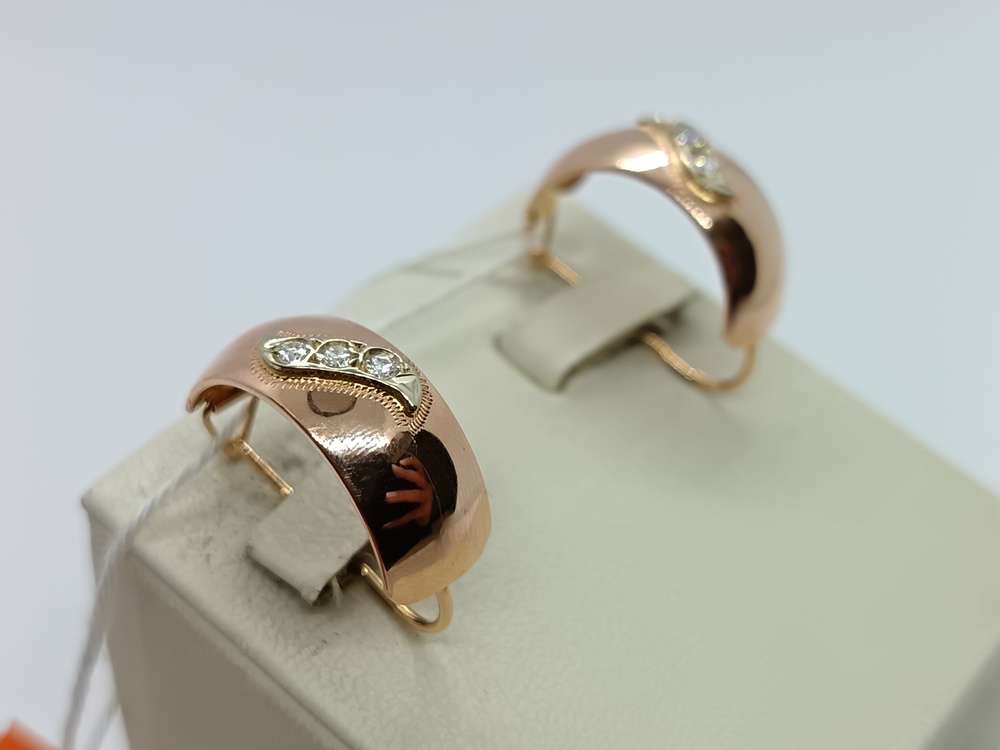 СКМИ585 СЕРЬГИ С КАМНЯМИ (Au 585)