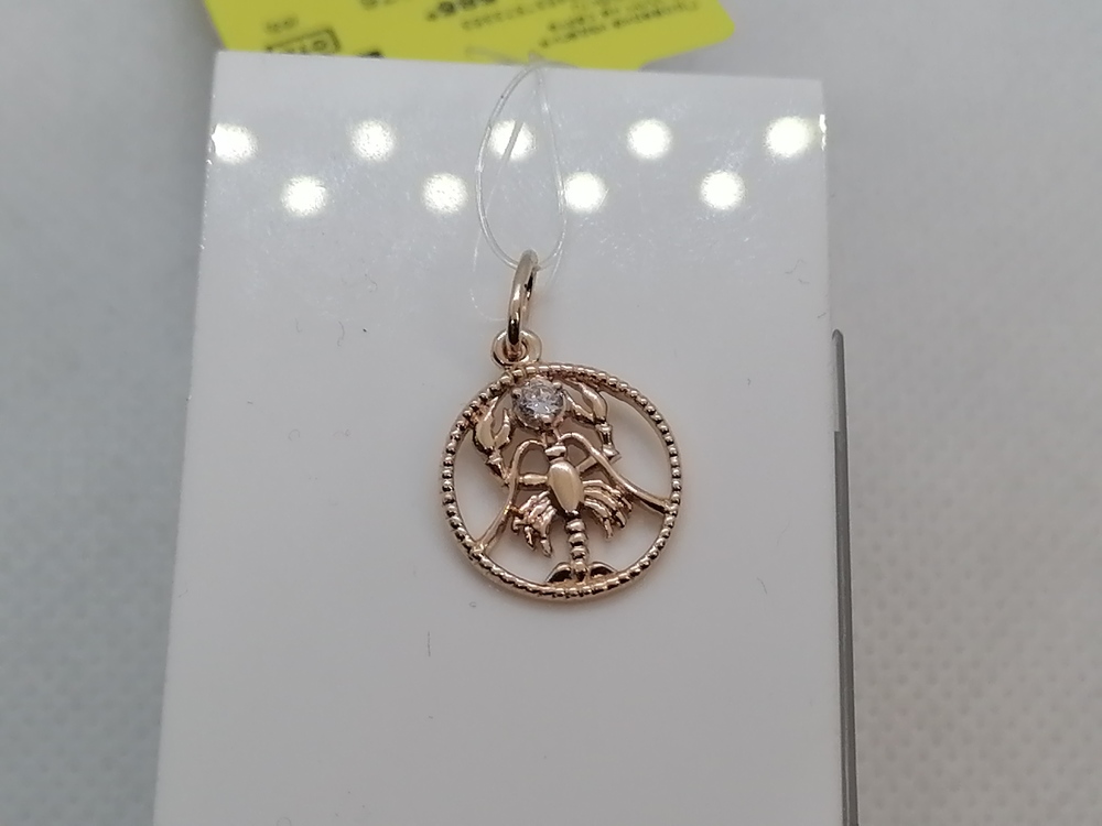 ПОДВЕСКА ЗНАК ЗОДИАКА РАК (Au 585)
