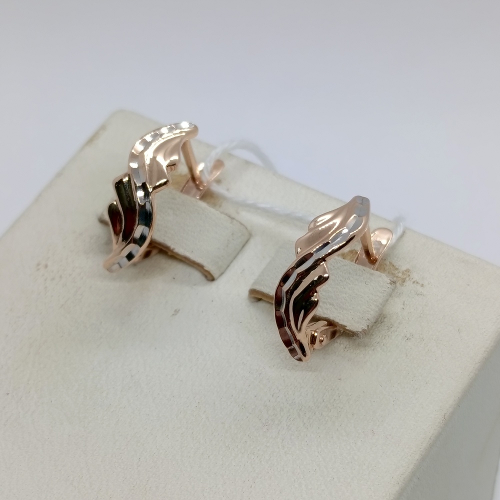 СБКМ585 СЕРЬГИ БЕЗ КАМНЯ (Au 585)