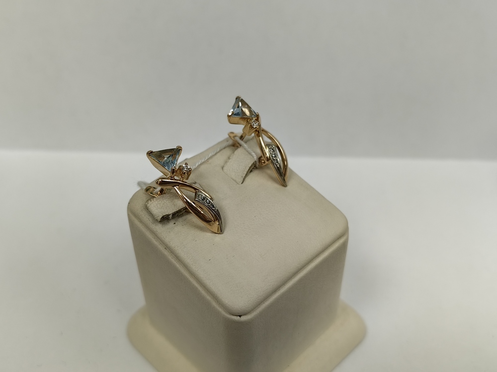 СКМИ585 СЕРЬГИ С КАМНЯМИ (Au 585)