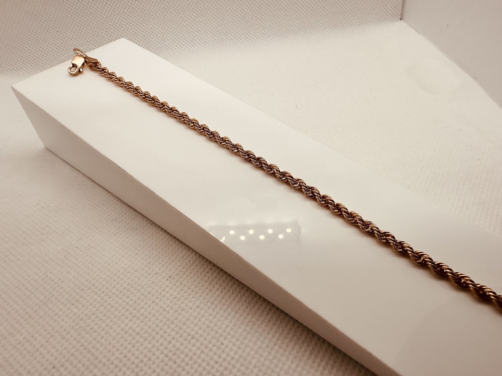 БРАСЛЕТ ПУСТОТЕЛЫЙ Веревка (Au 585)