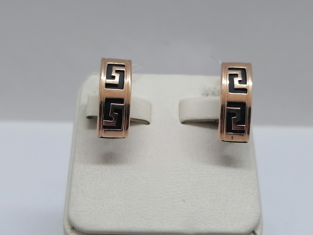 02231К СЕРЬГИ КАУЧУК (Au 585)