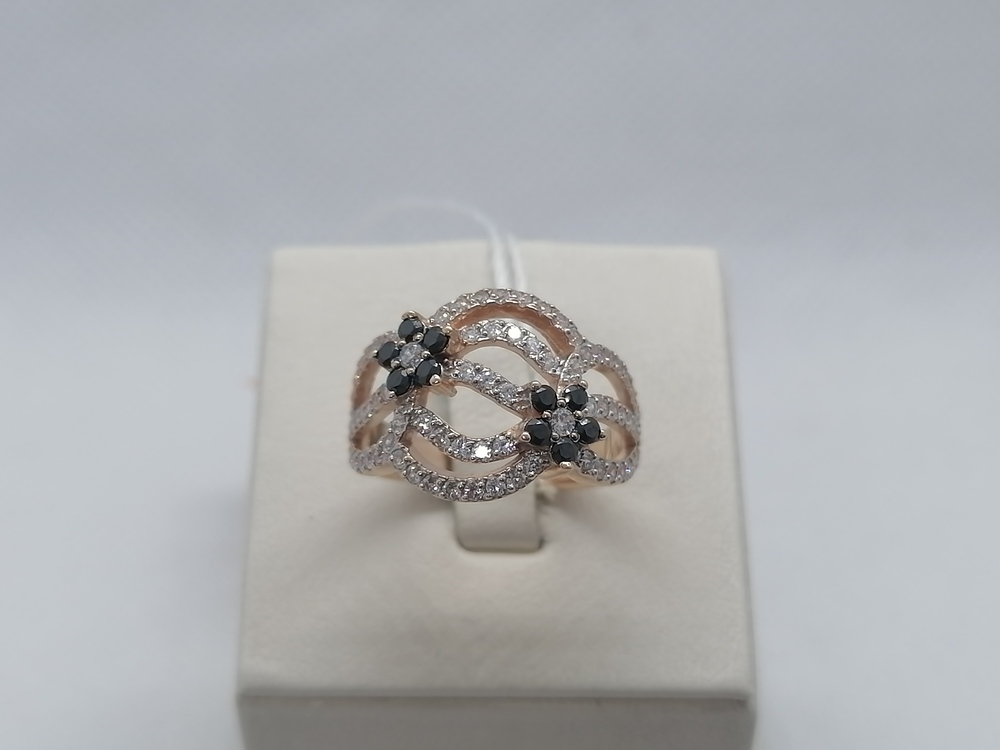 КОЛЬЦО С КАМНЯМИ (Au 585)