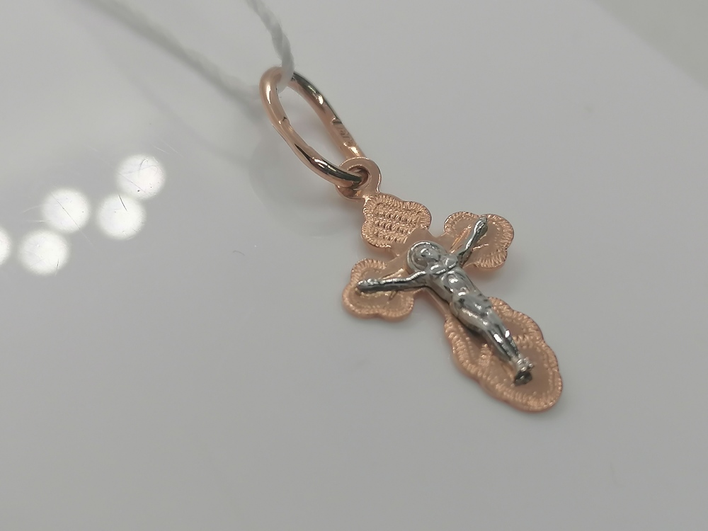 ПОДВЕСКА КРЕСТ без камня (Au 585)