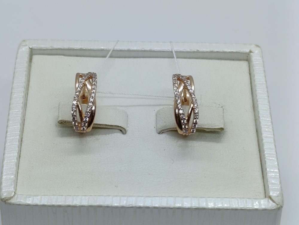 СКМИ585 СЕРЬГИ С КАМНЯМИ (Au 585)