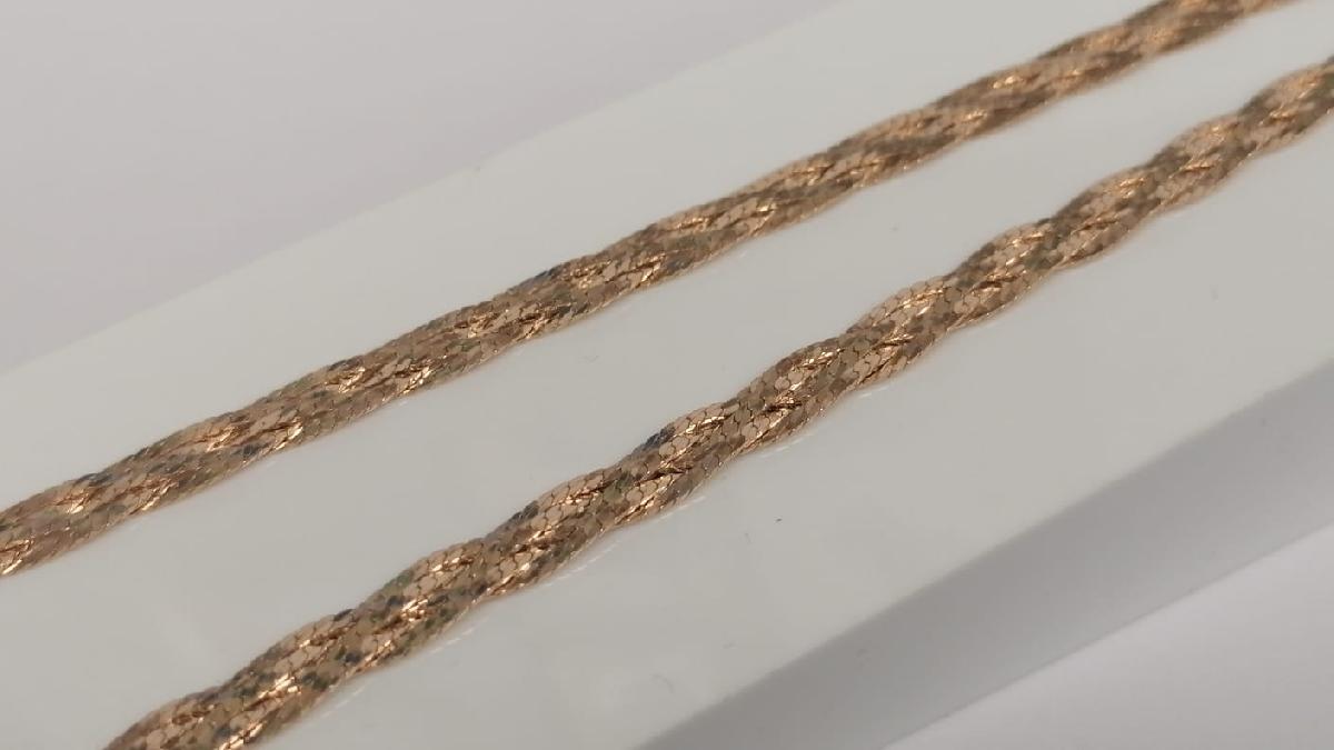 ЦЛКП585 ЦЕПЬ ПОЛНОВЕСНАЯ Косичка(париджина) (Au 585)