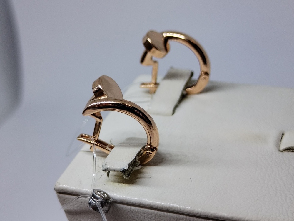 120330 СЕРЬГИ БЕЗ КАМНЯ (Au 585)