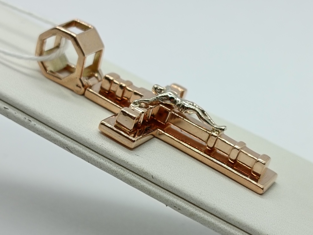 ПОДКБК585 ПОДВЕСКА КРЕСТ БЕЗ КАМНЯ (Au 585)