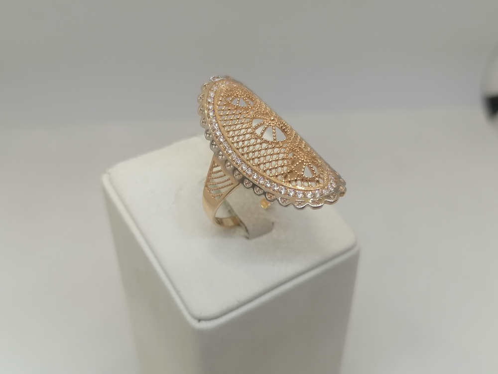 КОЛЬЦО С КАМНЯМИ (Au 585)