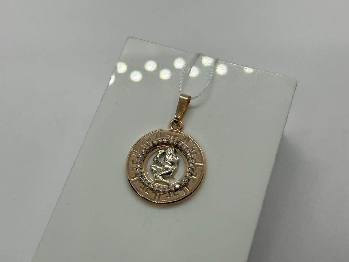 КрСВП/дев/Ф ПОДВЕСКА ЗНАК ЗОДИАКА ДЕВА (Au 585)