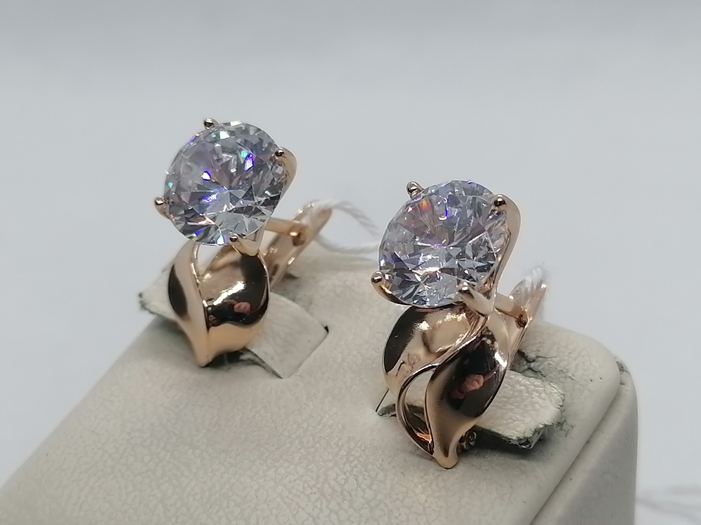 СЕРЬГИ С КАМНЕМ (Au 585)