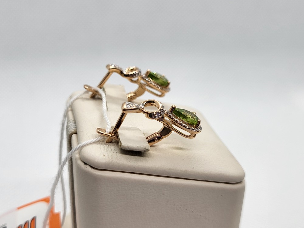 СКМИ585 СЕРЬГИ С КАМНЯМИ (Au 585)