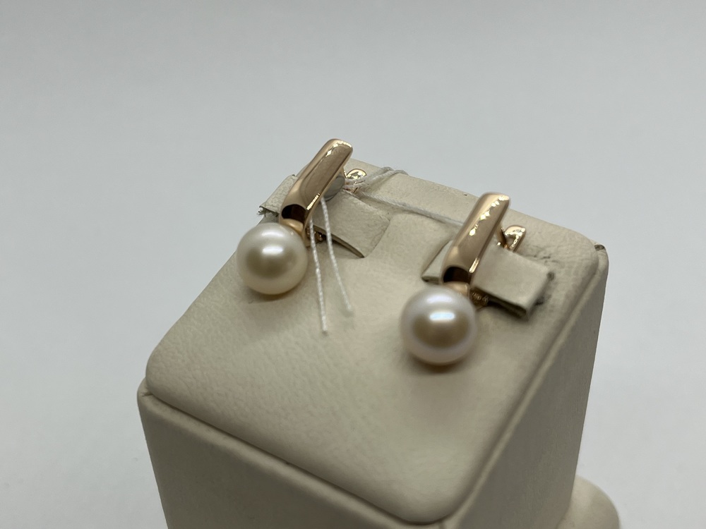 СКМ585 СЕРЬГИ С КАМНЕМ (Au 585)