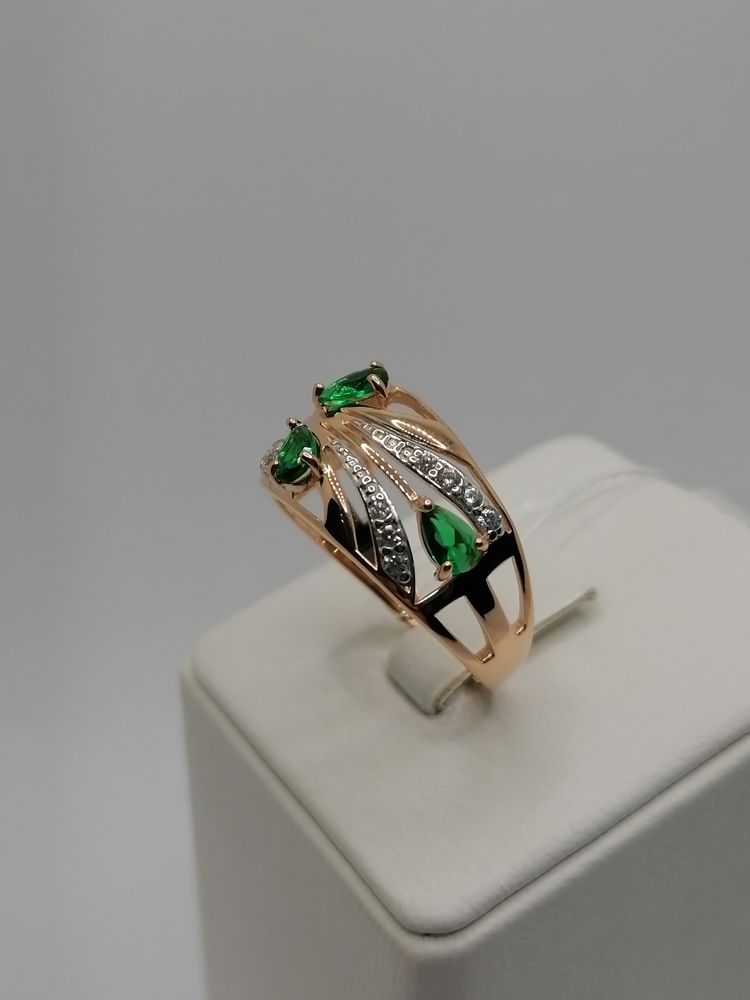 015419 КОЛЬЦО С КАМНЯМИ (Au 585)