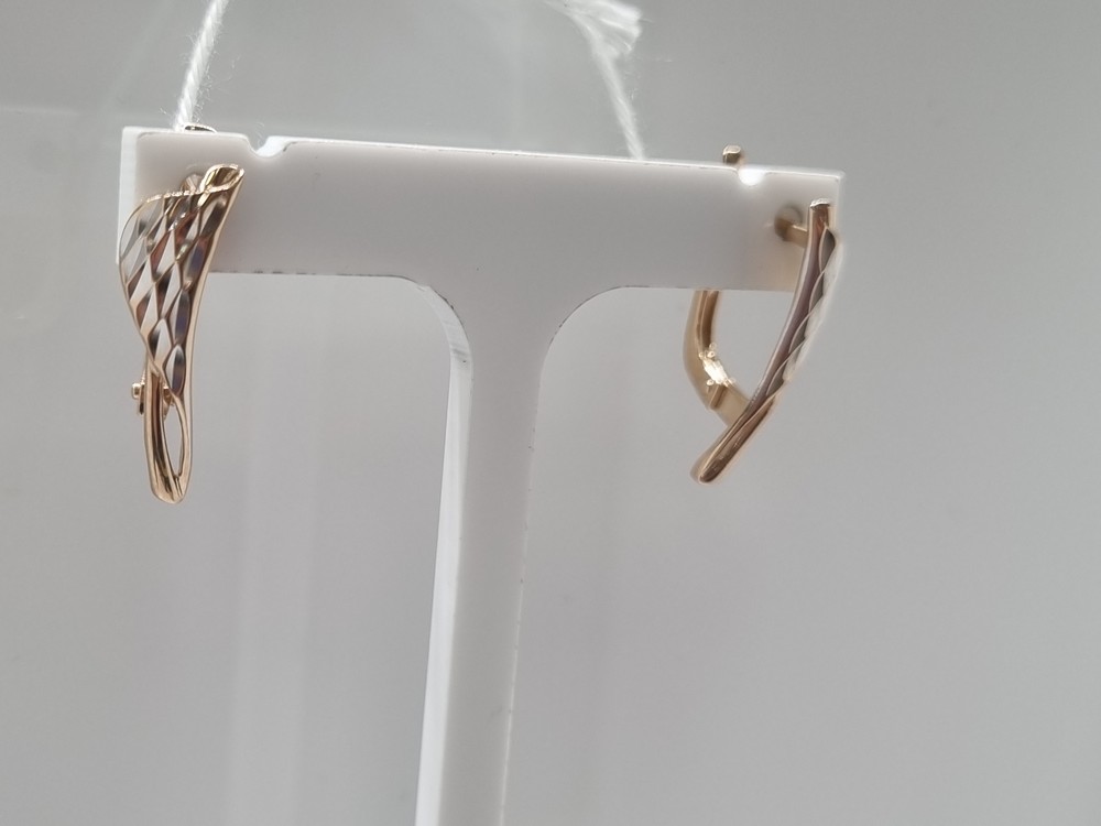 СБКМ585 СЕРЬГИ БЕЗ КАМНЯ (Au 585)