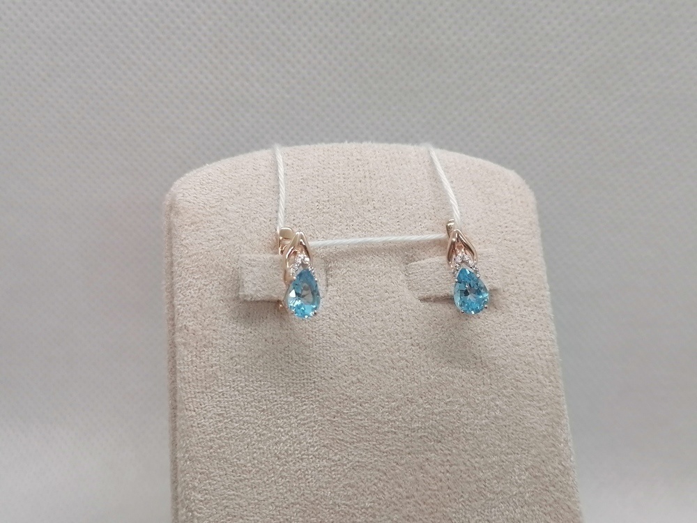 СКМИ585 СЕРЬГИ С КАМНЯМИ (Au 585)