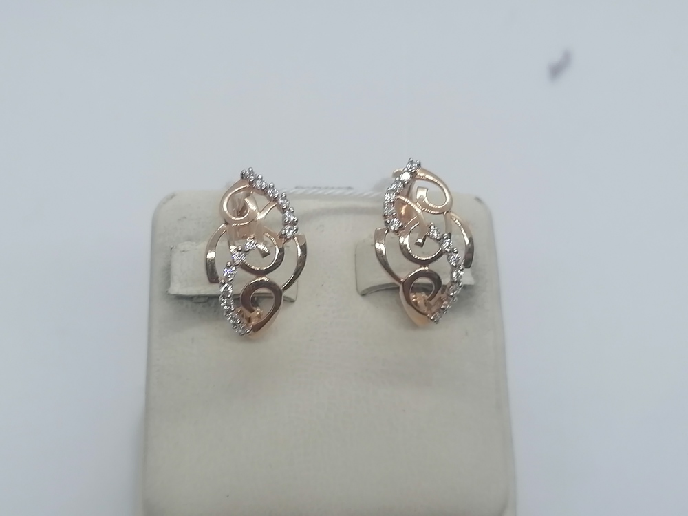 СКМИ585 СЕРЬГИ С КАМНЯМИ (Au 585)