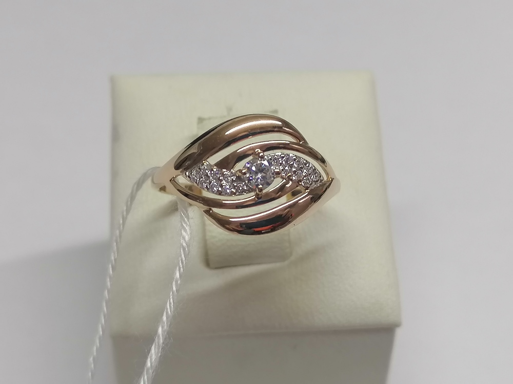 КОЛКМИ585 КОЛЬЦО С КАМНЯМИ (Au 585)