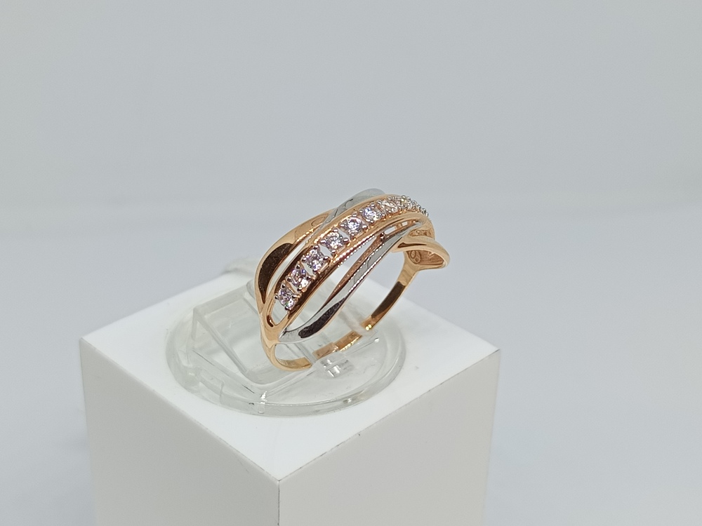 КОЛЬЦО С КАМНЯМИ (Au 585)