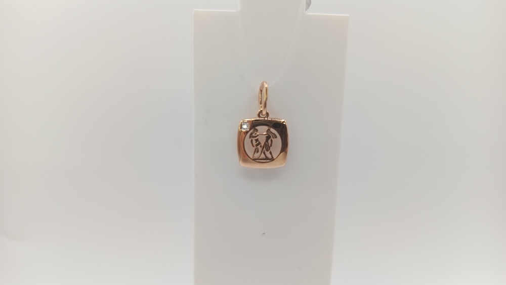 ПОДВЕСКА ЗНАК ЗОДИАКА С КАМНЯМИ (Au 585)