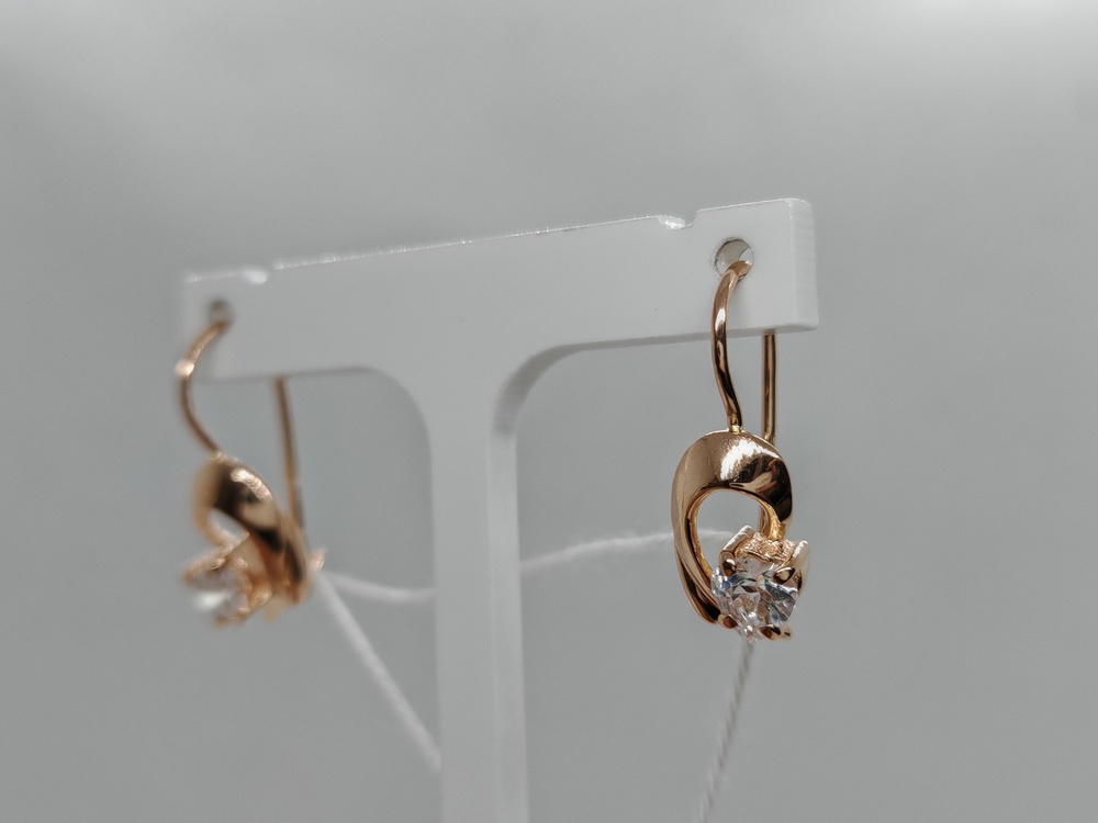 СЕРЬГИ С КАМНЕМ (Au 585)