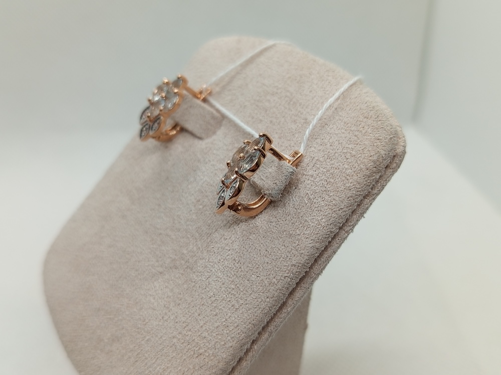 СКМИ585 СЕРЬГИ С КАМНЯМИ (Au 585)