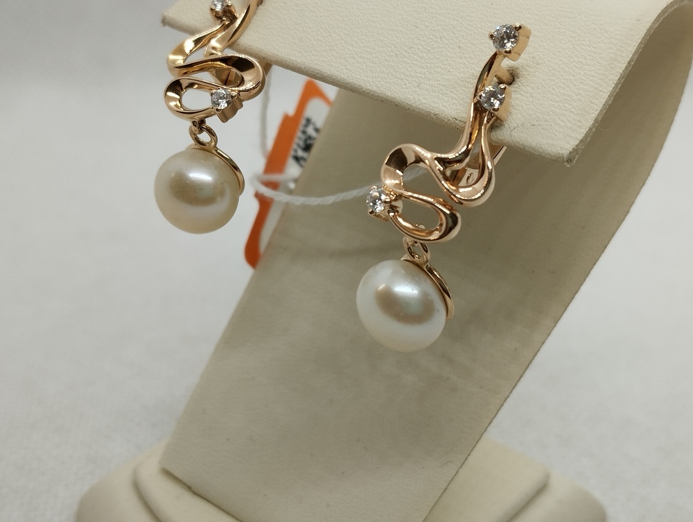 СКМИ585 СЕРЬГИ С КАМНЯМИ (Au 585)