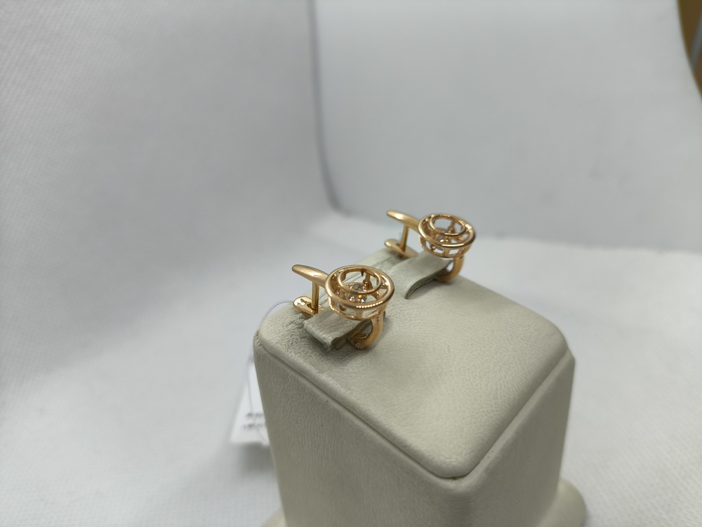 СЕРЬГИ С КАМНЕМ (Au 585)