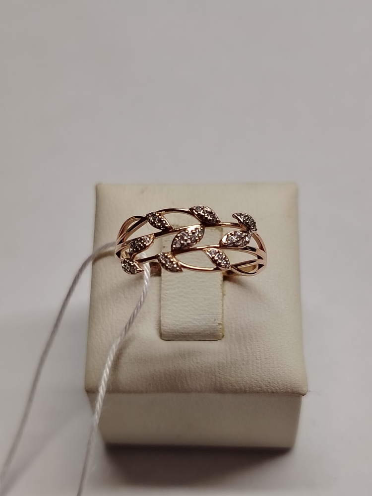 КОЛЬЦО С КАМНЯМИ (Au 585)