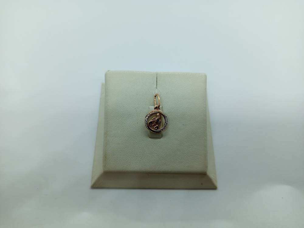 ПОДВЕСКА ЗНАК ЗОДИАКА С КАМНЯМИ (Au 585)