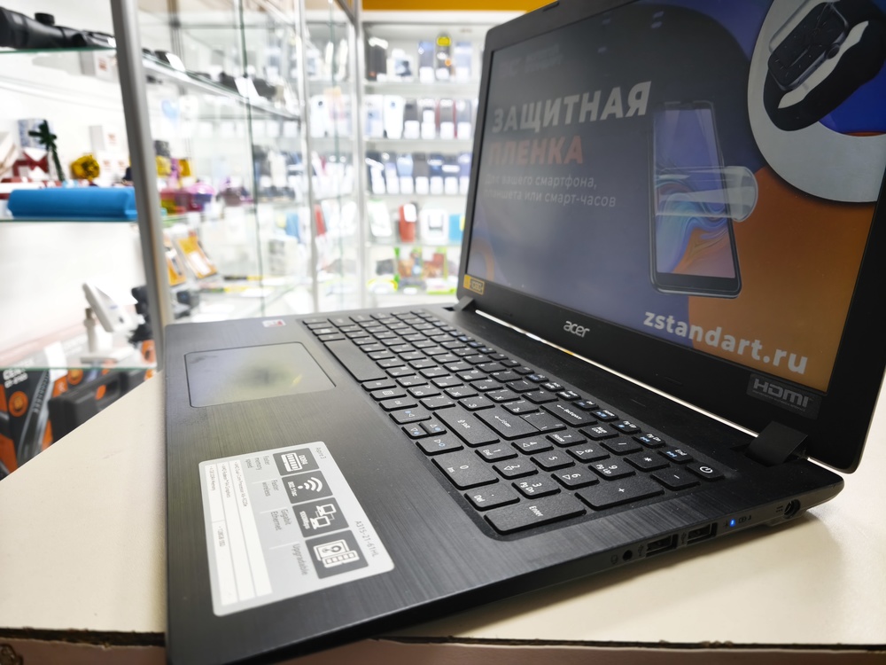Ноутбук Acer; A6-9220e, AMD Radeon (TM) Graphics, 4 Гб, 120 Гб, Нет