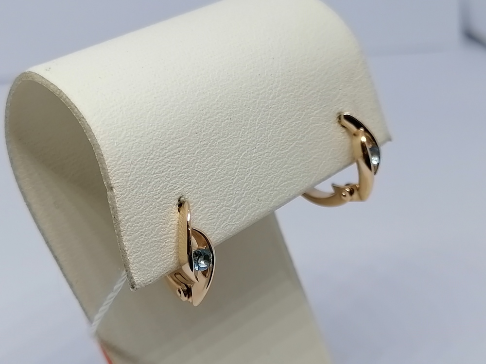 СЕРЬГИ С КАМНЕМ (Au 585)