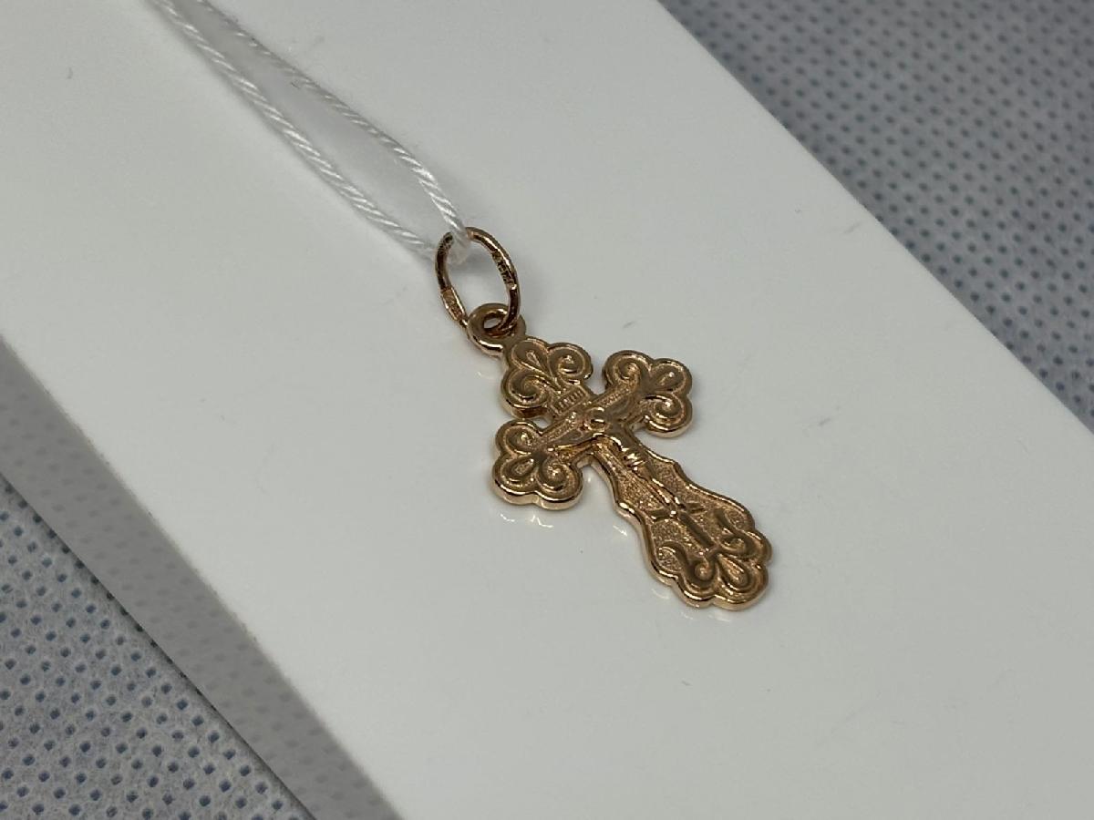 ПОДКБК585 ПОДВЕСКА КРЕСТ БЕЗ КАМНЯ (Au 585)