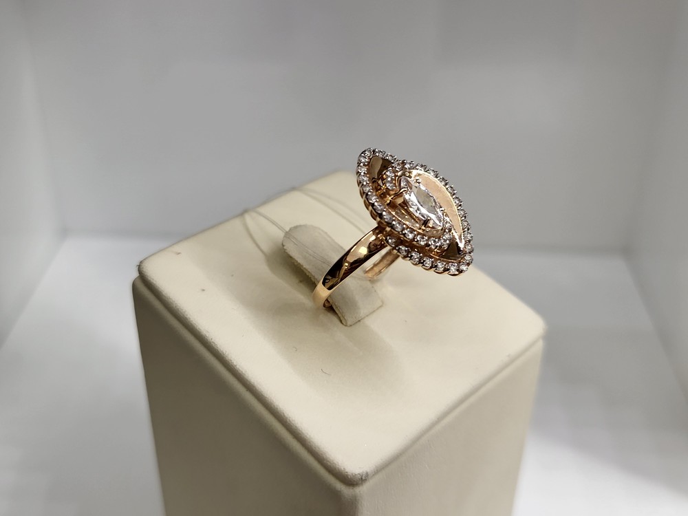 КОЛЬЦО С КАМНЯМИ (Au 585)