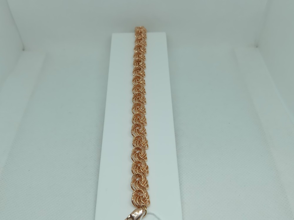 БРАСЛЕТ ПУСТОТЕЛЫЙ Роза Au 585