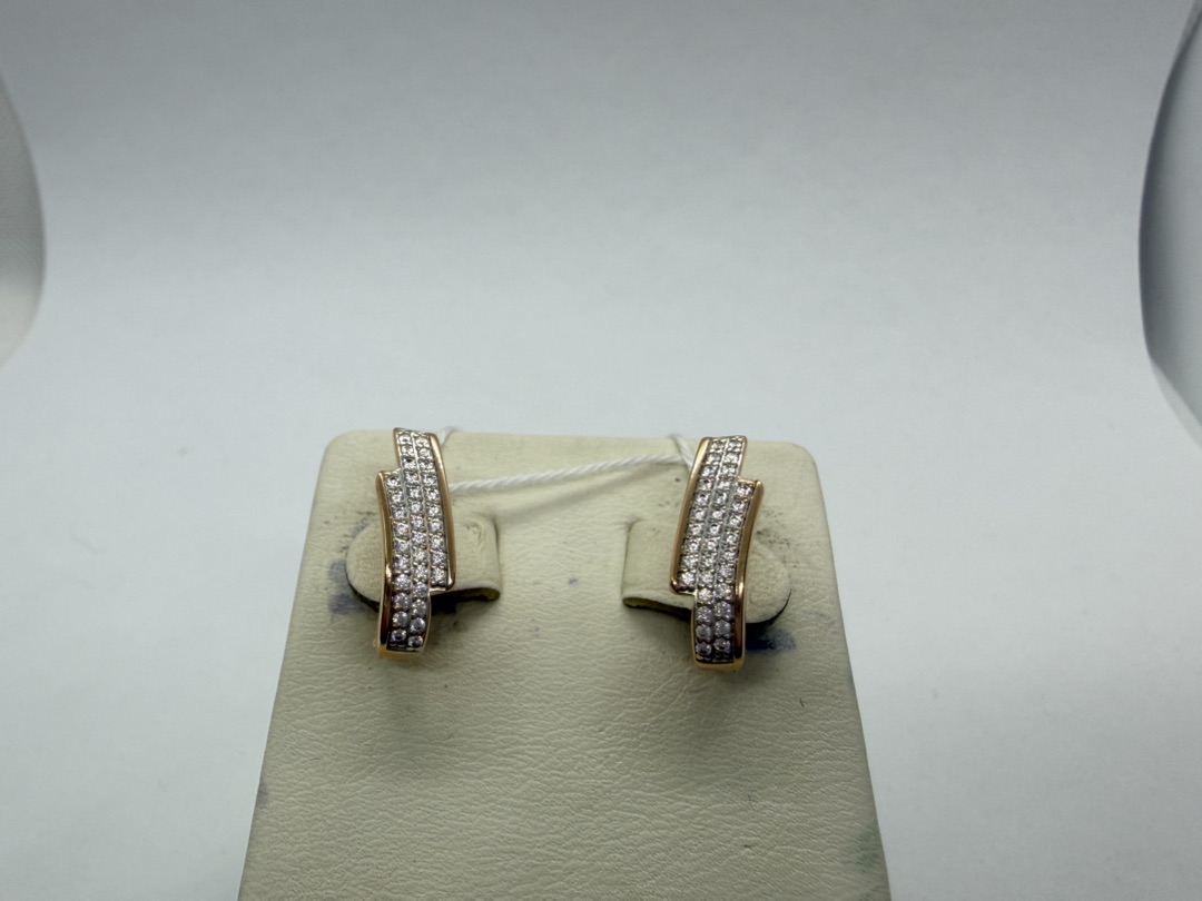 СКМИ585 СЕРЬГИ С КАМНЯМИ (Au 585)