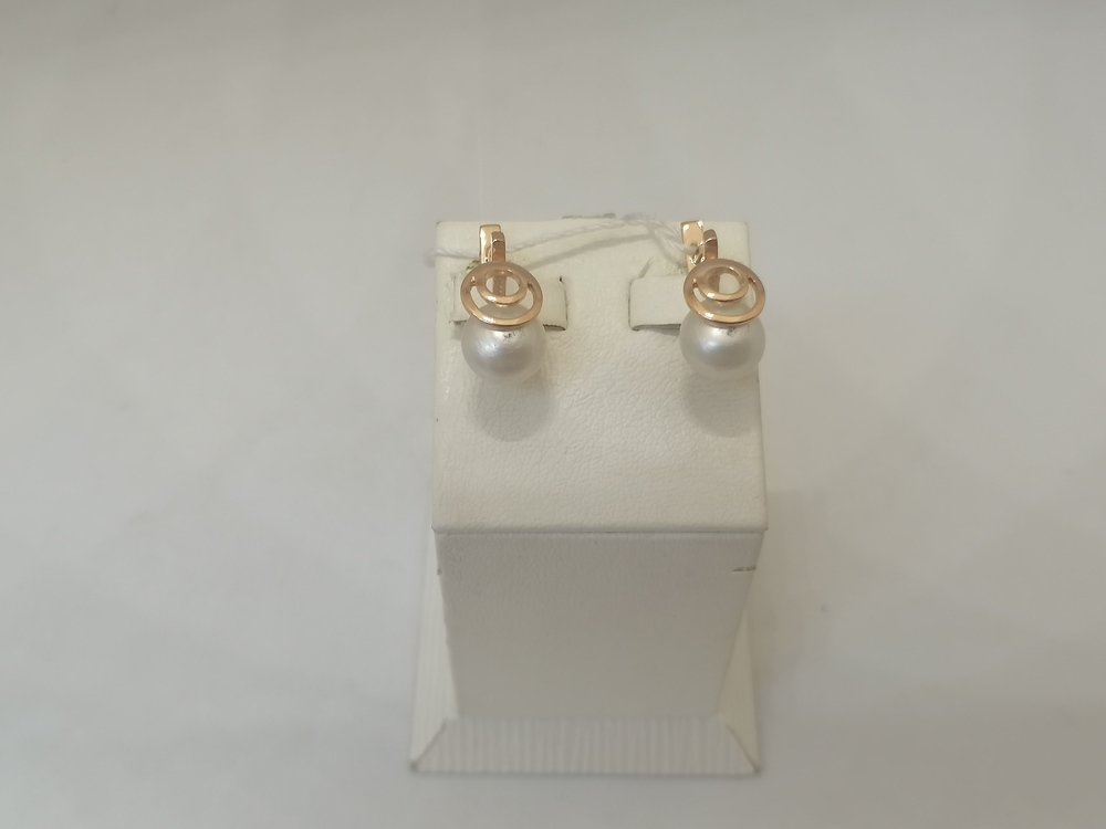 СКМ585 СЕРЬГИ С КАМНЕМ (Au 585)