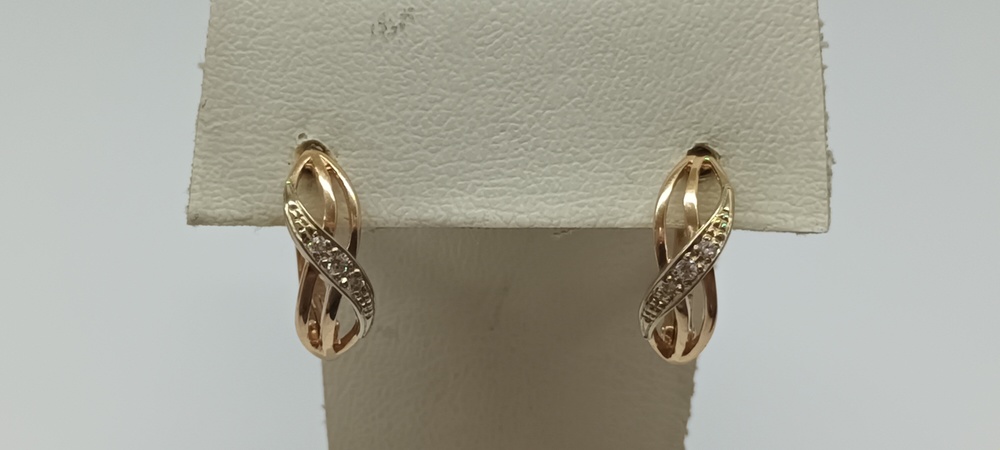 СКМИ585 СЕРЬГИ С КАМНЯМИ (Au 585)