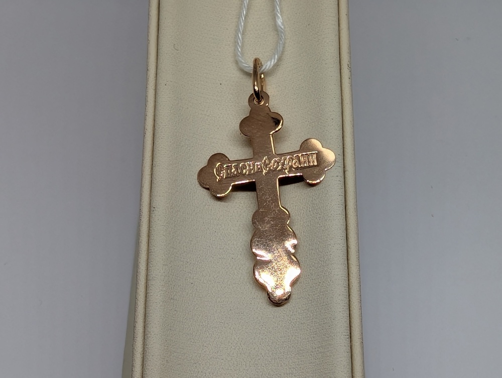 ПОДКБК585 ПОДВЕСКА КРЕСТ БЕЗ КАМНЯ (Au 585)