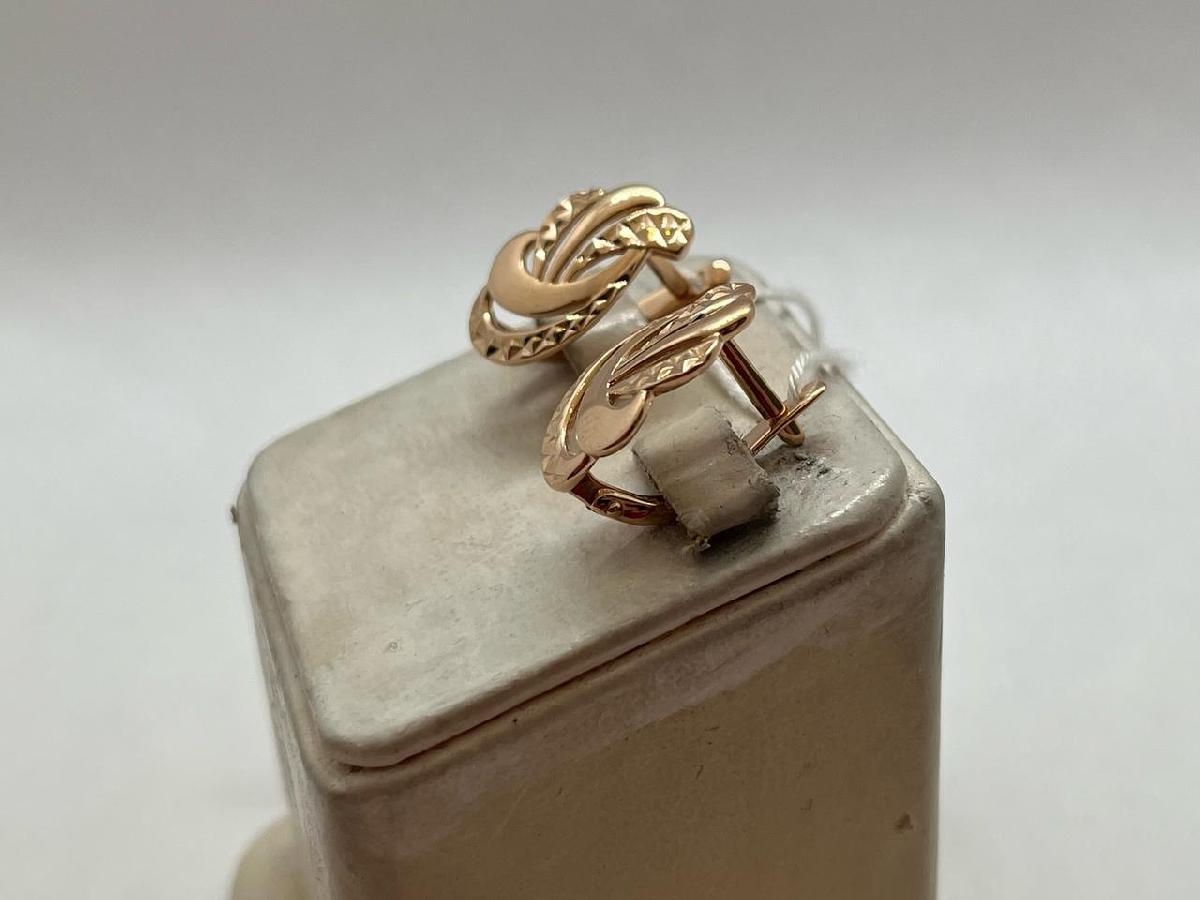 СБКМ585 СЕРЬГИ БЕЗ КАМНЯ (Au 585)