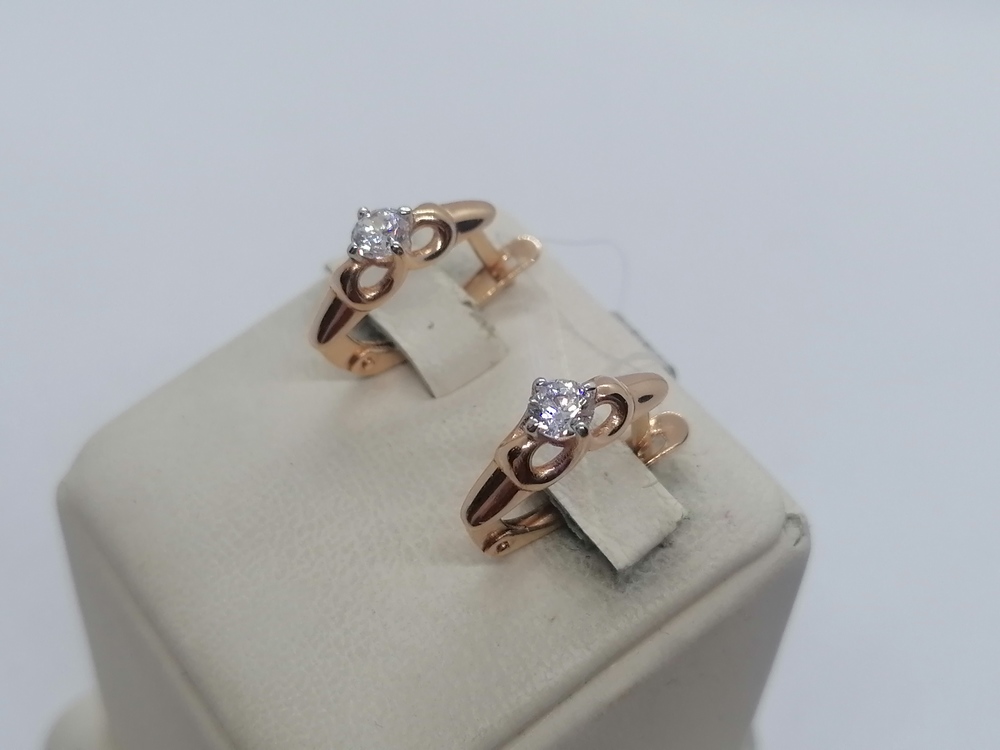 СЕРЬГИ С КАМНЕМ (Au 585)