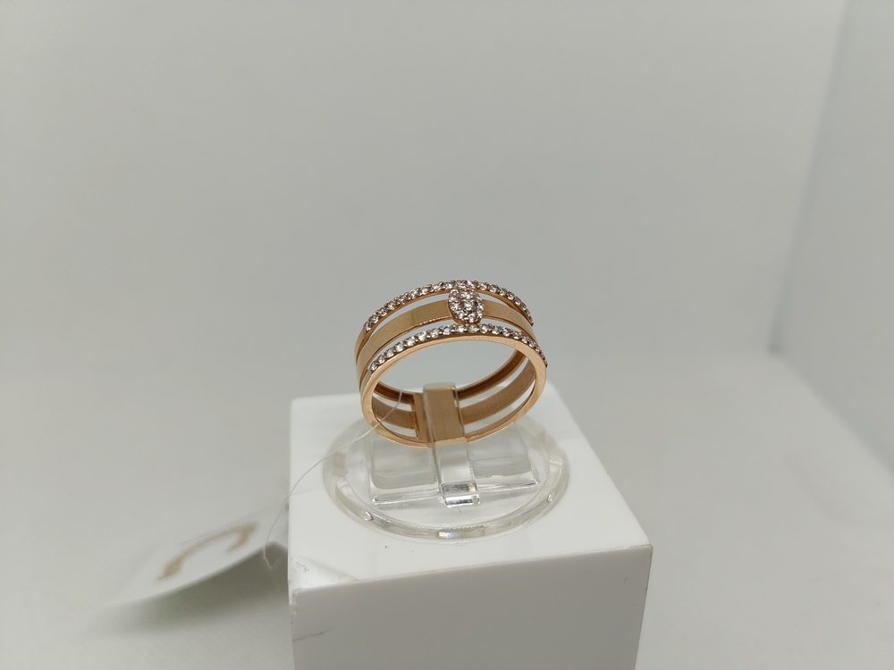 КОЛЬЦО С КАМНЯМИ (Au 585)