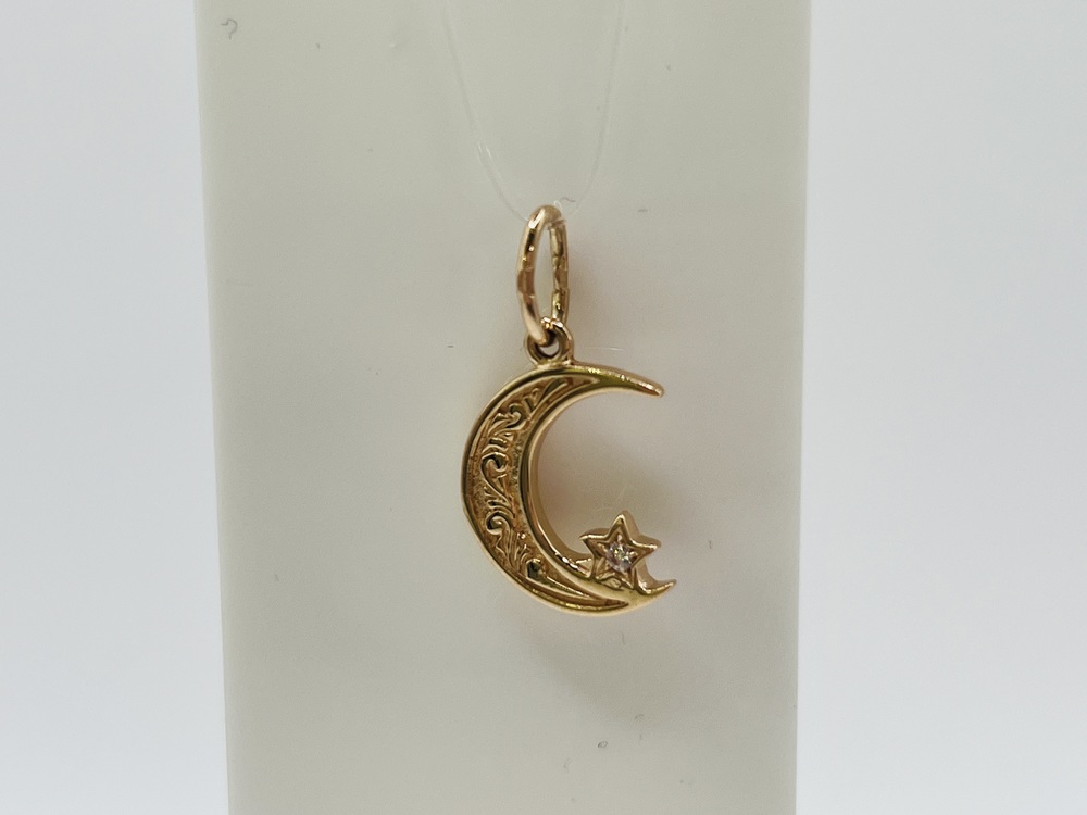 ПОДВЕСКА ПОЛУМЕСЯЦ с камнем (Au 585)