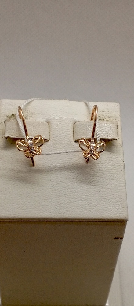 СКМИ585 СЕРЬГИ С КАМНЯМИ (Au 585)