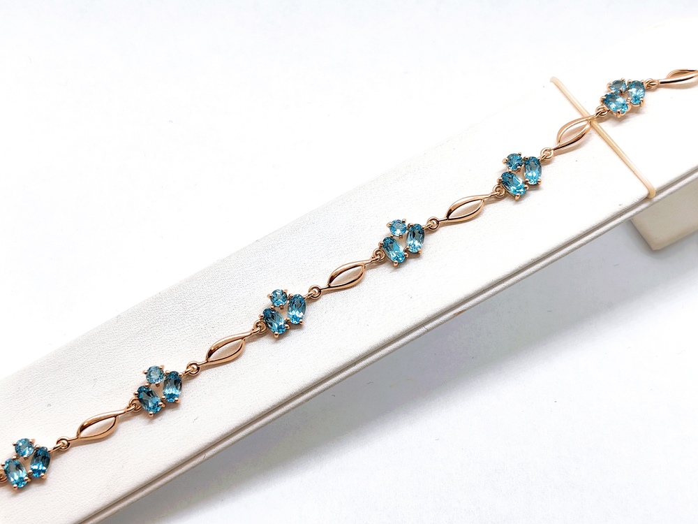 Б585 БРАСЛЕТ С КАМНЯМИ (Au 585)