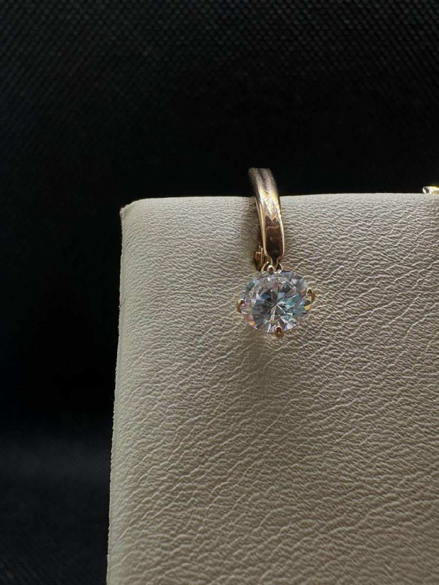 СЕРЬГИ С КАМНЕМ (Au 585)