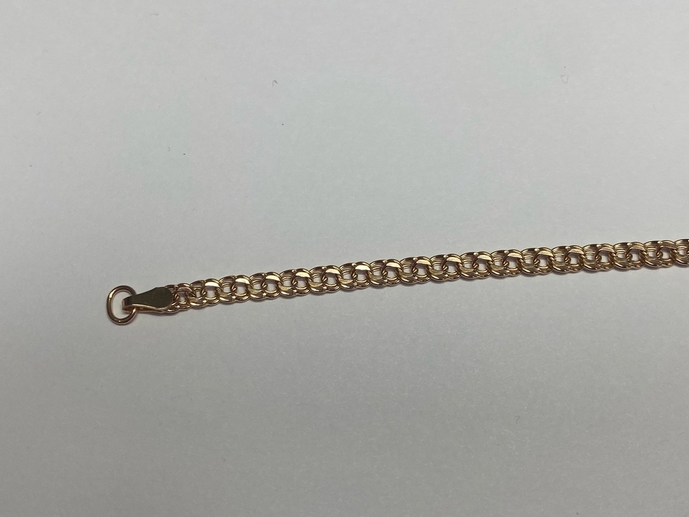 БРАСЛЕТ ПУСТОТЕЛЫЙ Бисмарк (Au 585)