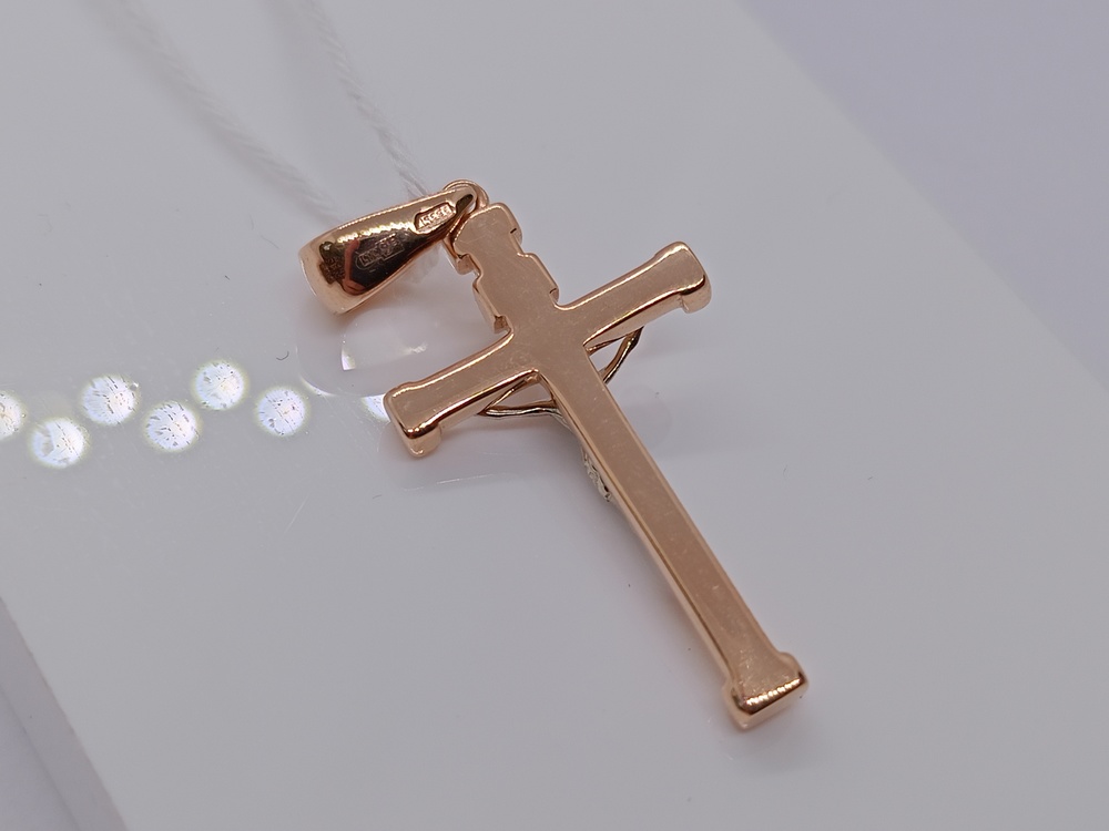 ПОДКБК585 ПОДВЕСКА КРЕСТ БЕЗ КАМНЯ (Au 585)