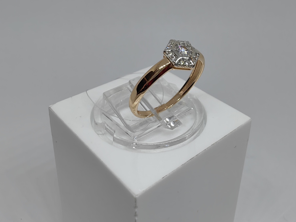 КОЛЬЦО С КАМНЯМИ (Au 585)