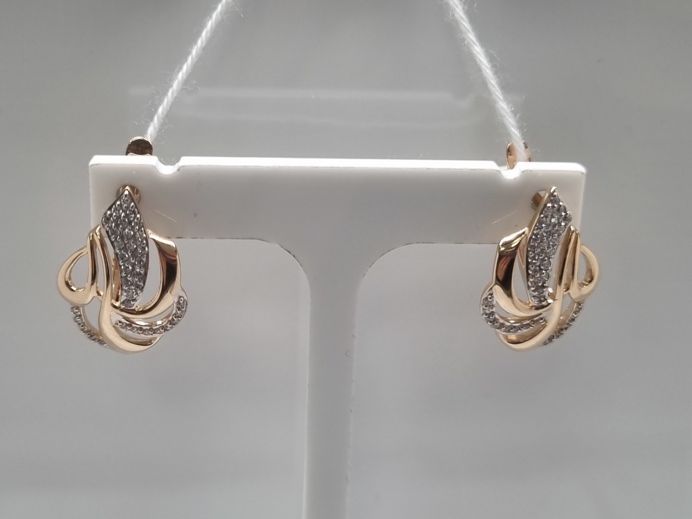 СКМИ585 СЕРЬГИ С КАМНЯМИ (Au 585)